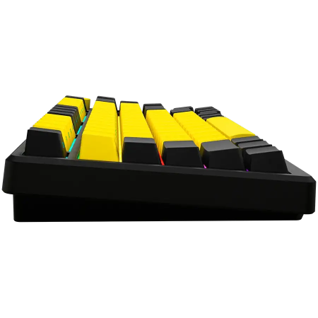 Клавиатура беспроводная + проводная LORGAR KBP7075W (LRG-KBP7075W-YL-RU) черный/желтый