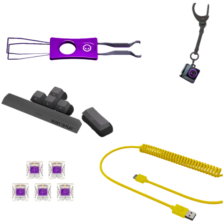 Клавиатура беспроводная + проводная LORGAR KBP7075W (LRG-KBP7075W-YL-RU) черный/желтый