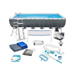 Бассейн каркасный Intex Ultra XTR Frame 26368NP (732x366x132 см) серый