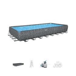 Бассейн каркасный Bestway APX 561KJ (956x488x132 см) темно-серый