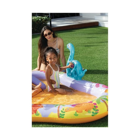 Бассейн надувной детский Intex Dino Park 56139NP (201x157x69 см) желтый