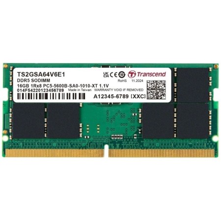 Оперативная память Transcend SO-DIMM (TS2GSA64V6E1) 16 ГБ зеленый