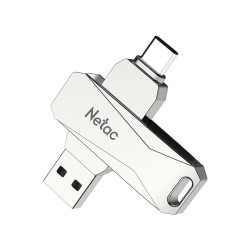 64 ГБ USB Флеш-накопитель Netac U782C (NT03U782C-064G-32PN) серебристый