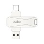 64 ГБ USB Флеш-накопитель Netac U782C (NT03U782C-064G-32PN) серебристый