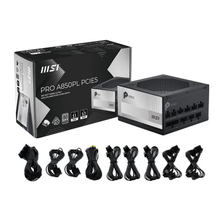 Блок питания MSI PRO A850PL PCIE5 (PRO A850PL PCIE5) черный