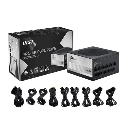 Блок питания MSI PRO A1000PL PCIE5 (PRO A1000PL PCIE5) черный