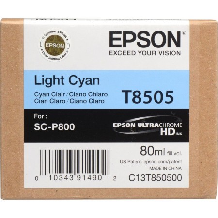 Картридж струйный Epson T8505 (C13T850500) светло-голубой (с чипом)