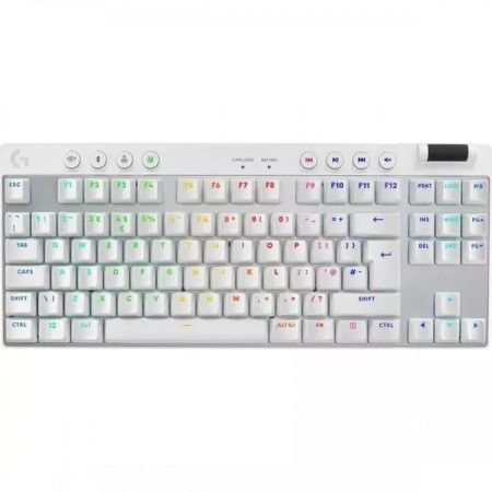 Клавиатура беспроводная + проводная Logitech G PRO X TKL LIGHTSPEED (920-012148) белый
