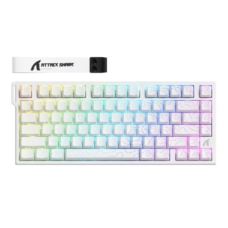 Клавиатура проводная Attack Shark R82 HE (R82 HE White Contour) белый