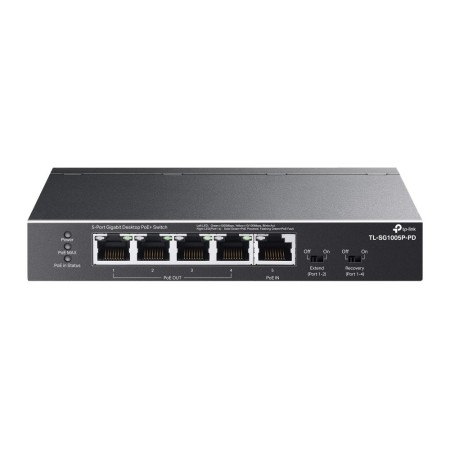 Коммутатор TP-Link TL-SG1005P-PD черный