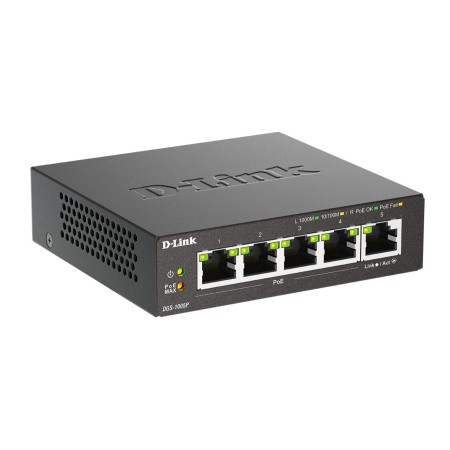 Коммутатор D-Link DGS-1005P (DGS-1005P/B3A) черный