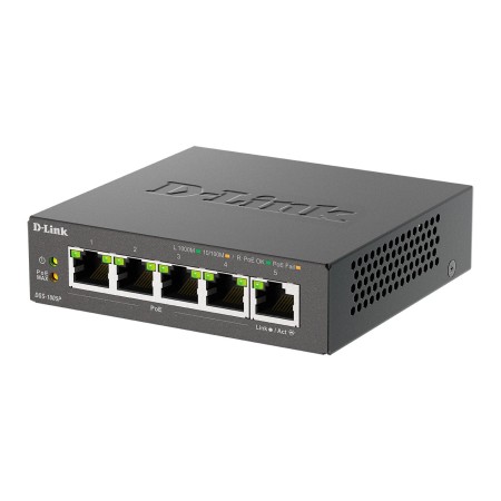 Коммутатор D-Link DGS-1005P (DGS-1005P/B3A) черный