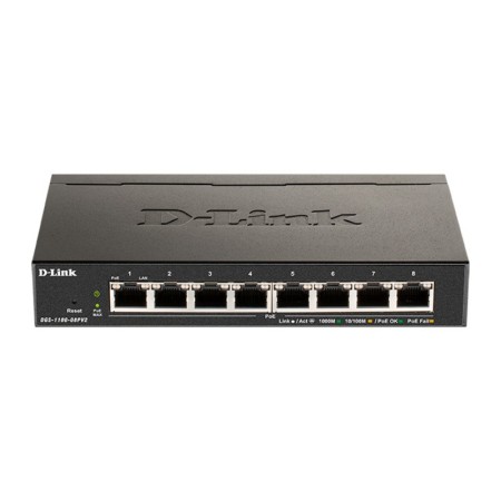 Коммутатор D-Link DGS-1100-08PV2 (DGS-1100-08PV2/A4A) черный