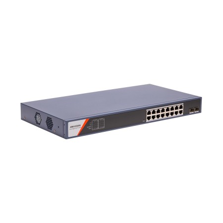 Коммутатор Hikvision DS-3E1518P-SI-16P2F синий