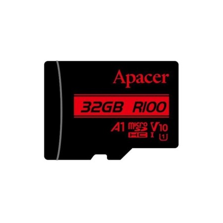 32 ГБ Карта памяти Apacer R100 microSDHC (AP32GMCSH10UB-RA) черный + адаптер