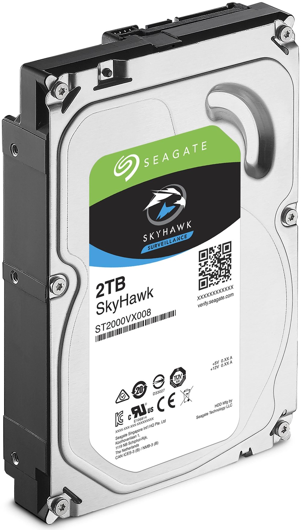 2 ТБ Жесткий диск Seagate SkyHawk (ST2000VX008) серый купить по низкой ...